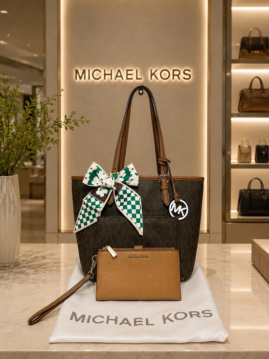 MICHAEL Michael Kors Handbags - Michael Kors. 4 Piece Set: Jet Set Tote with Free Wristlet, Scarf & Dust Bag.
